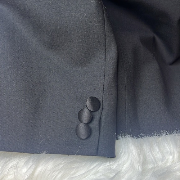 Armani Collezioni Men Wool Tuxedo Blazer 44R  Black Single Breasted Satin Lapel - Picture 6 of 11